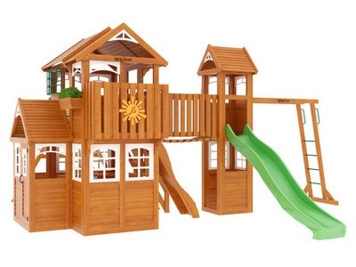 Детская деревянная площадка Клубный домик Макси Luxe