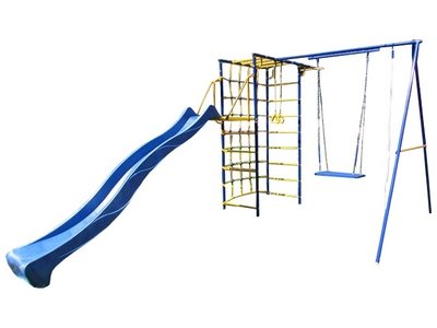 Детский спортивный комплекс Дачник Модель № 3 с площадкой и горкой-волна 3,0 KBT